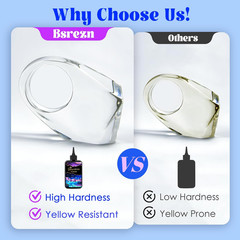 300G UV Cure Resin Hard, Upgraded Crystal Clear Premixed Resin for Jewelry Makin