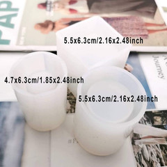 3 Pack DIY Resin Pen Holder Plant Mold Hexagon Cube Cylinder Epoxy Resin Silicon