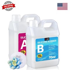 Silicone Mold Making Kit Liquid Silicone Rubber 140oz/1 Gallon Translucent Cl…