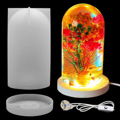 3 Pcs Large Spherical Cylinder Light Resin Silicone Mold Lamp Holder Mold for Fl