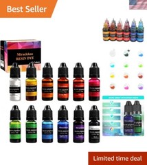 12 Vivid Liquid Epoxy Resin Color Dyes – Non-Toxic Pigment Set (10ml Each)