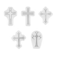 5PCS DIY Silicone Cross Resin Mold Jewelry Epoxy Making Casting Mould Craft Tool