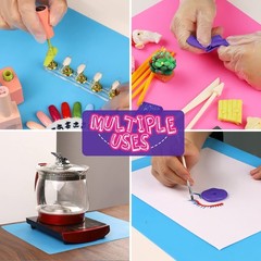 Silicone Mat for Resin Molds, 2 PCS 15.7″ x 11.7″ Playdough Mat, Silicone Mat