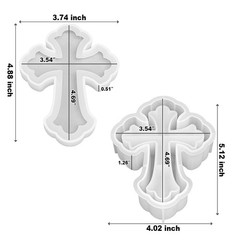 Fancy Cross Box Silicone Mold, Small Jar Storage Mold with Lid