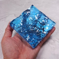 1pcs 10x10cm Wave Water Ripple Scene Floor Model Ornament Resin Base Accessories