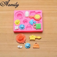 Silicone Miniature Doll Accessories Mold Purse Hat Mirror Resin •🇺🇸 US Seller‼