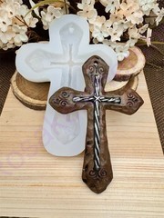 Double Cross handmade silicone mold for crafts