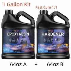 Clear Epoxy Resin – 16oz / 32oz / 64oz / 1 Gallon Kit – 2 Part 1:1 AB Glue