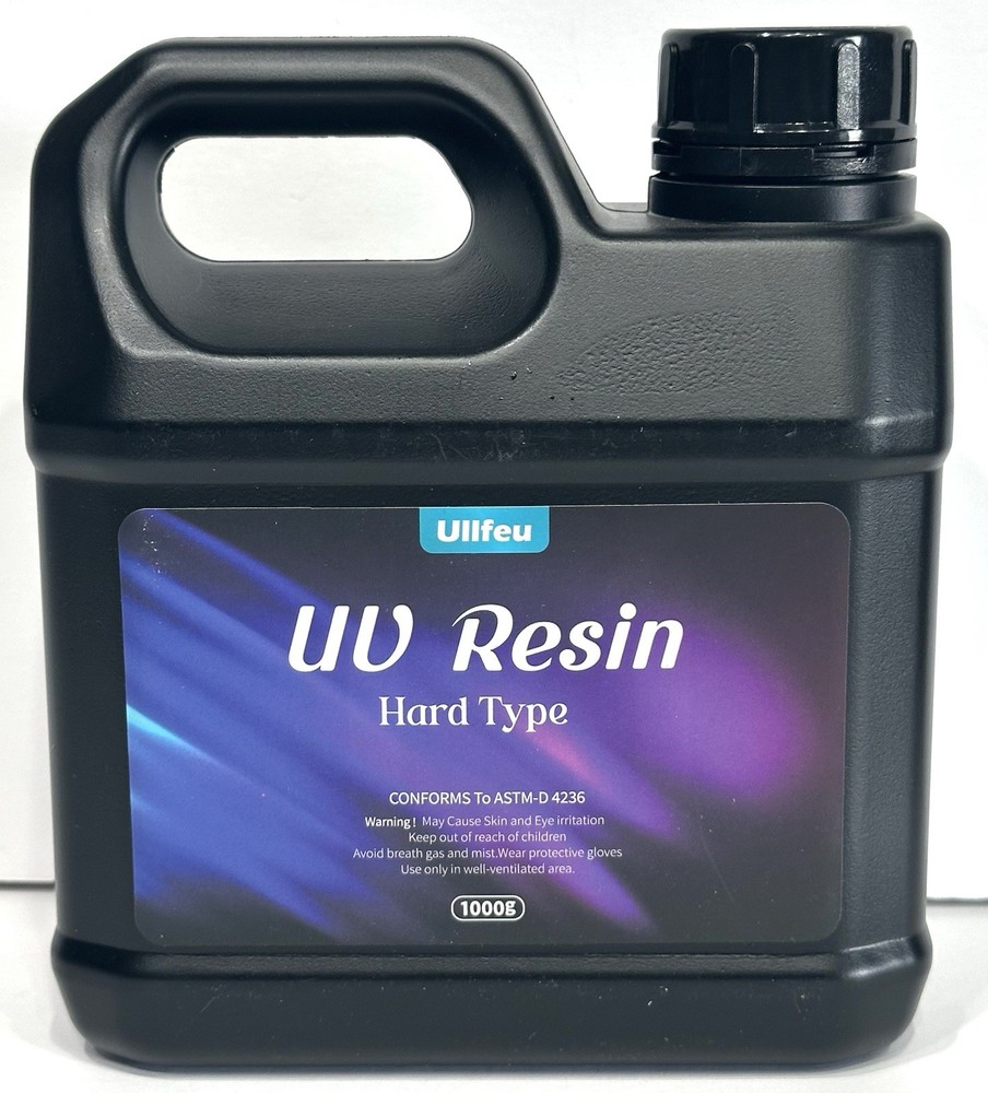 ULLFEU UV Resin 1000g Bulk No Odor Upgrade Clear UV Epoxy Resin Hard Fast Cure