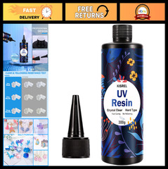 300g UV Resin Kit – Crystal Clear Hard Type Epoxy for Jewelry Crafting & DIY