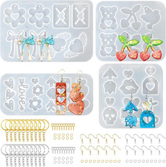 104Pcs Resin Molds Set for Women, Cute Designs with Accessories, Silicone Jew…