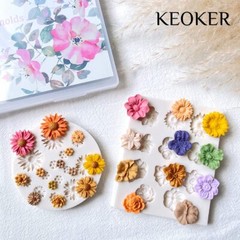 Polymer Clay Flower Molds 2 Pcs Jewelry Making Clay Cutters Medium Flower
