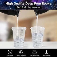 Deep Pour Epoxy Resin Kit 3Gallon Clear Professional Grade Art Resin 2:1 Mix New