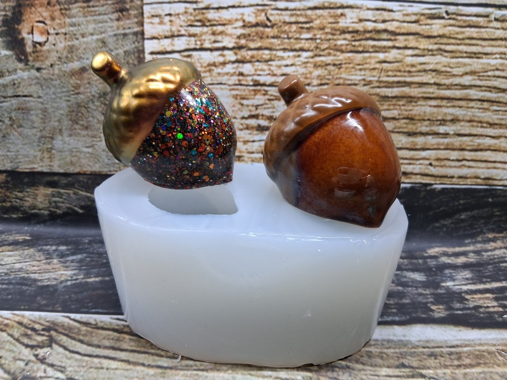 Handmade acorn mold 2 in one mold. just mold For Resin