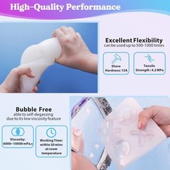 LETS RESIN Silicone Mold Kit 20.46 oz Translucent Non‑Toxic 4H Fast Cure