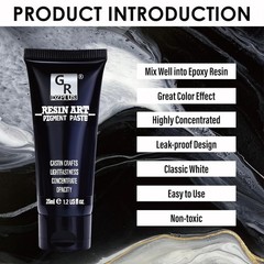 25ml Water-Resistant Black Epoxy Pigment Paste – Ideal for Tables & Tumblers