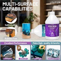 Crystal Clear 1:1 Tumbler Epoxy Resin 1 Gallon Kit – DIY Craft Painting Coating