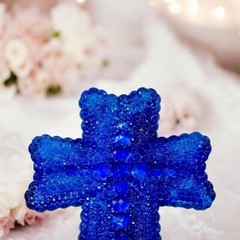 Handmade “Crystal Diamond” Cross Silicone Mold For Resin