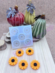 SUN FLOWERS silicone mold size medium for Fondant-Resin-Clay-Candy-handcrafts