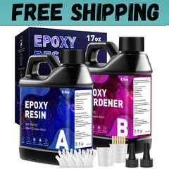 Epoxy Resin Crystal Clear Epoxy Resin Kit No Yellowing No Bubble 17 OZ