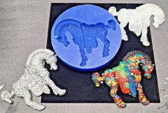 Handmade HORSE diamond pendant R-mold-MOLD ONLY-