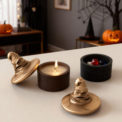 3D Hat Resin Jar Mold Silicone Storage Box Mold Candle Holder DIY Kit