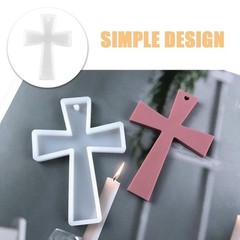 Cross Silicone Resin Molds, 2pcs Cross Pendant Epoxy Resin Mold Crucifix Cast…