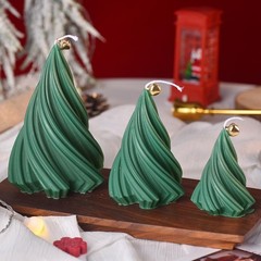 3PCS Spiral Cone Cylinder Candle Mold Reusable DIY Soap Making Craft Tool