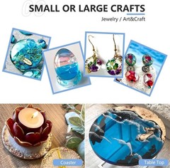 Crystal Clear Epoxy Resin Kit 1 Gallon Self-Leveling Coating and Casting Resin
