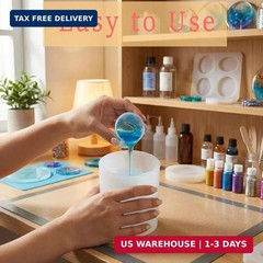 Markeny 3 Pack DIY Resin Pen Holder Plant Mold Hexagon Cube Cylinder Epoxy Resin