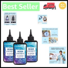 High Viscosity 300g UV Resin Kit – Glossy, Anti-Yellowing Crafting Solution