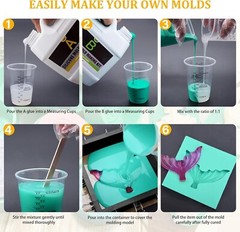 Silicone Molds Making Kit 18/46Oz Liquid Silicone Rubber For Diy Mold Making