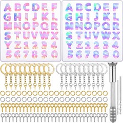 2 Pieces Alphabet Letter Resin Molds Backward Kit, Reusable Small, Multicolor