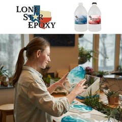 Lonestar epoxy resin, 2 part, 1 gallon kit, clear resin, crafts, art, coating,
