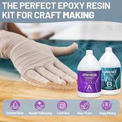 Bulk 4 Gallon Kit – Crystal Clear Tumbler Epoxy Resin – DIY Craft Arts Coating