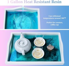 Epoxy Resin 1 Gallon – Crystal Clear Epoxy Resin Kit – Self-Leveling, High-Gl…