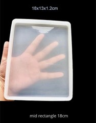Rectangle Resin Silicone Molds Set Large Medium Small Shiny Resin Silicone Molds
