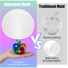 Silicone Apple Jar Resin Mold with Lid Stem – Epoxy Craft Mold