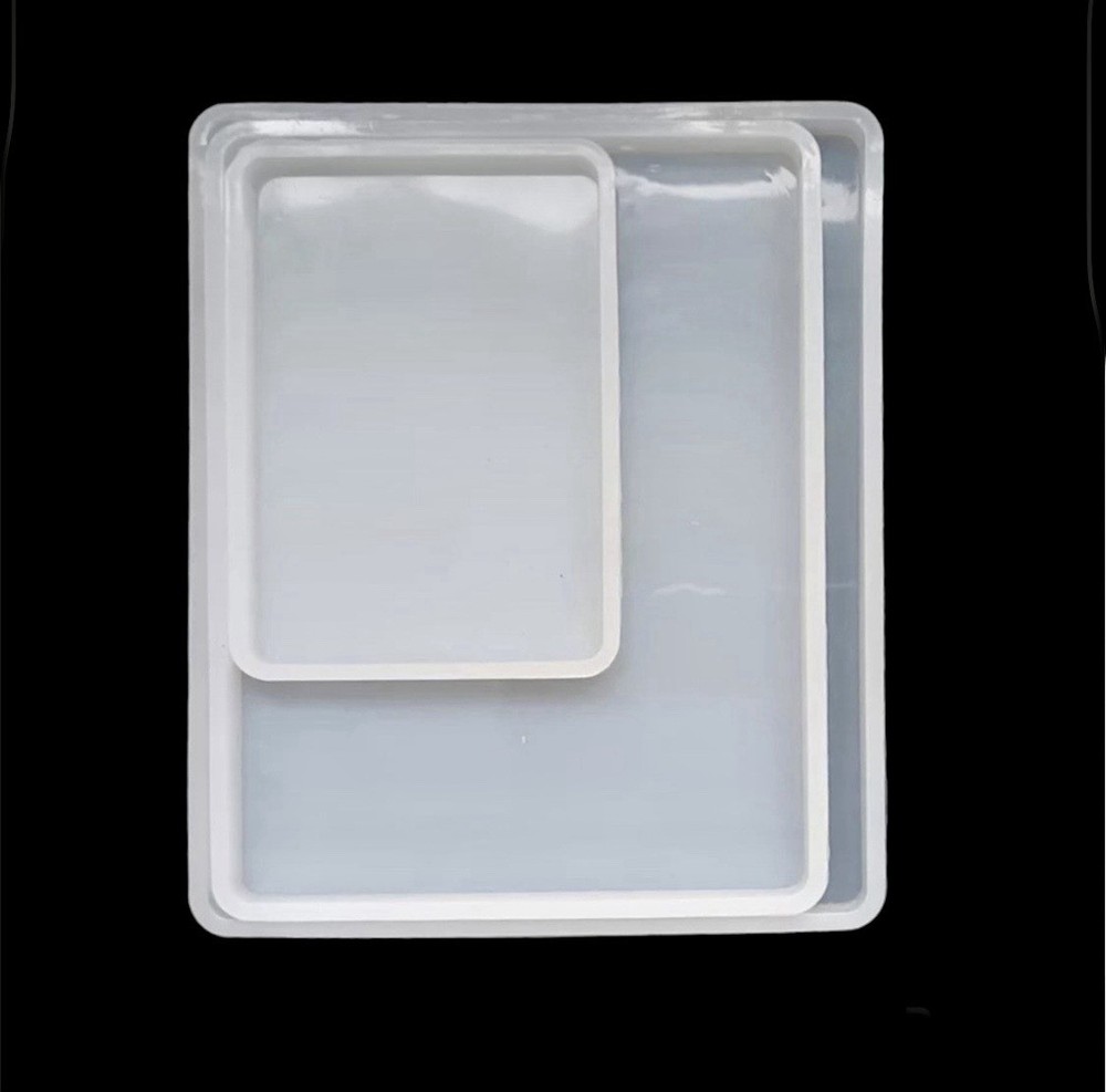 Rectangle Resin Silicone Molds Set Large Medium Small Shiny Resin Silicone Molds