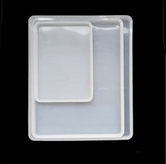 Rectangle Resin Silicone Molds Set Large Medium Small Shiny Resin Silicone Molds