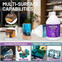 Crystal Clear Epoxy Resin – 1 Gallon Kit – for Jewelry DIY Art Crafts Tumbler
