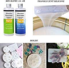 Silicone Mold Making Kit – 21.16 oz Clear Translucent Liquid Rubber