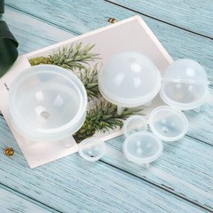 5/10Pcs Silicone Resin Casting Mold DIY Round Epoxy Mould Craft Making Tool Kit