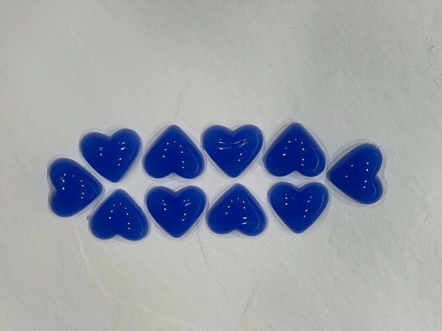 Set of 10 Silicone Heart Inlays For Resin