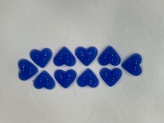 Set of 10 Silicone Heart Inlays For Resin