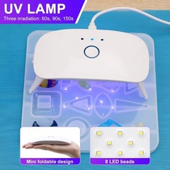 All-in-One UV Jewelry Making Kit with Light and Accessories – 200g Resin