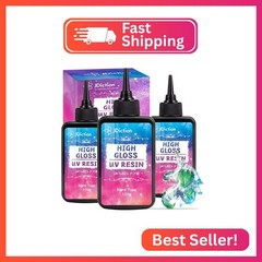 JDiction UV Resin, 300g High Gloss UV Resin Clear Solar Cure Sunlight Activated