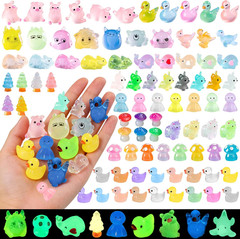 135 Pcs Luminous Mini Resin Animals Kit Accessories Variety Pack Glow Animal Fig