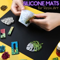 LEOBRO Silicone Mats for Resin Molds & Crafts
