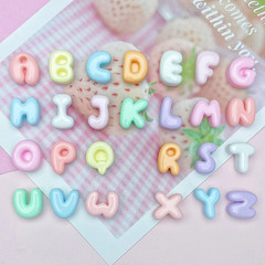 New20Pcs Mini Letters Mixed Resin Accessories ABCD English Letter Decals DIY Cre